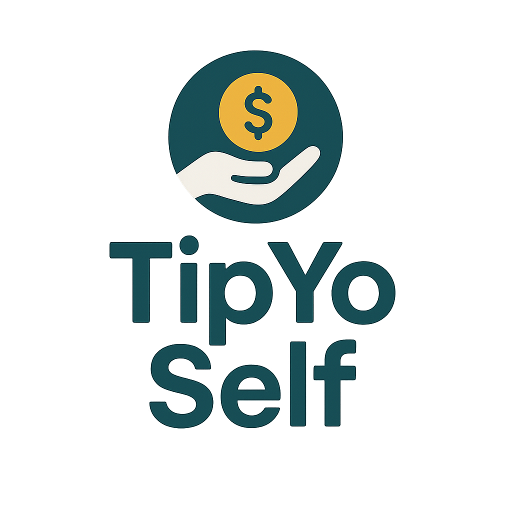 TipYoSelf logo showing a hand holding a coin